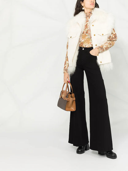 High-Waisted Flared Jeans