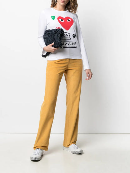 Long-Sleeved Multi-Logo T-Shirt