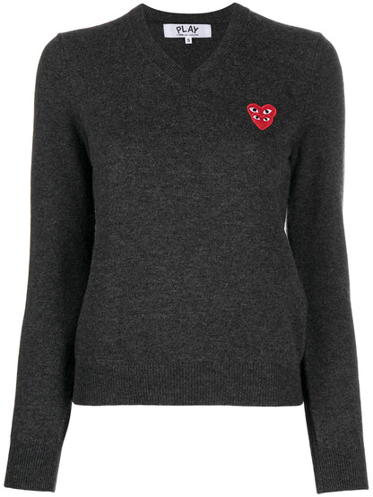 V-Neck Overlapping Heart Top