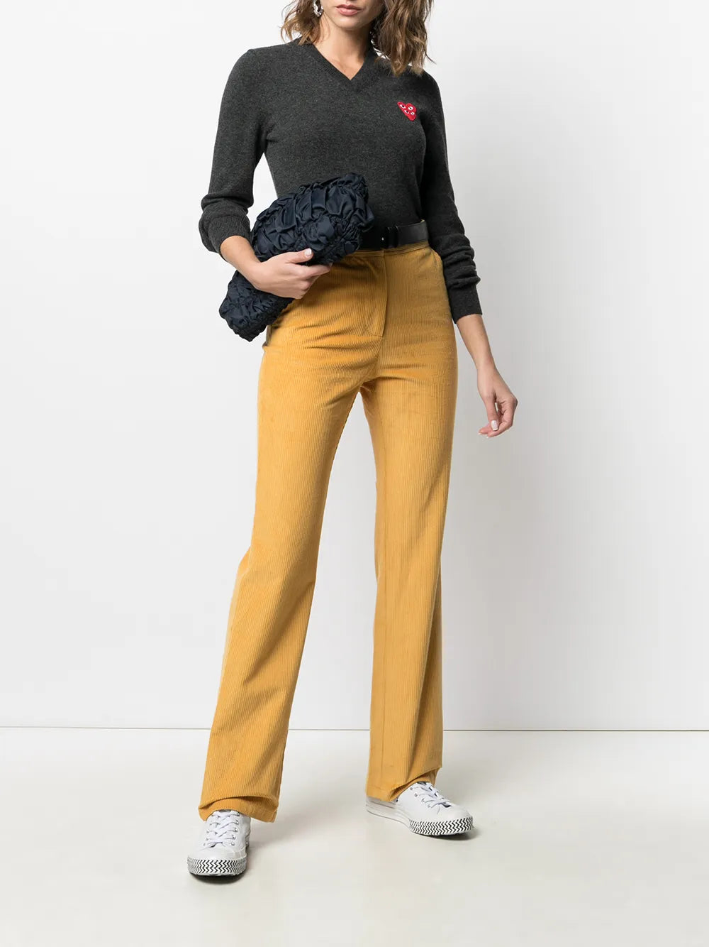 V-Neck Overlapping Heart Top