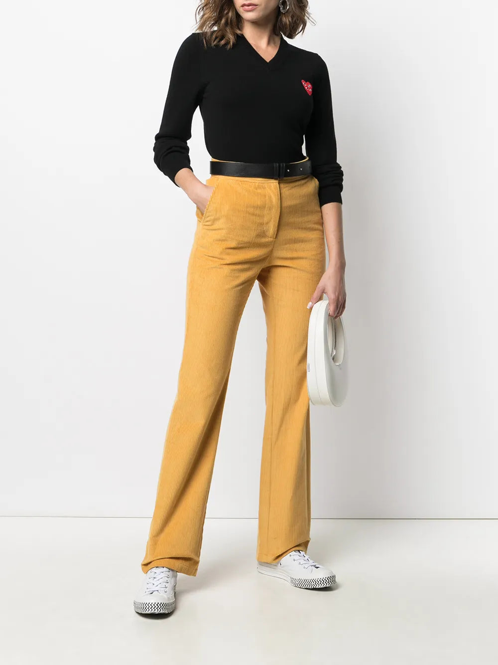 V-Neck Overlapping Heart Top