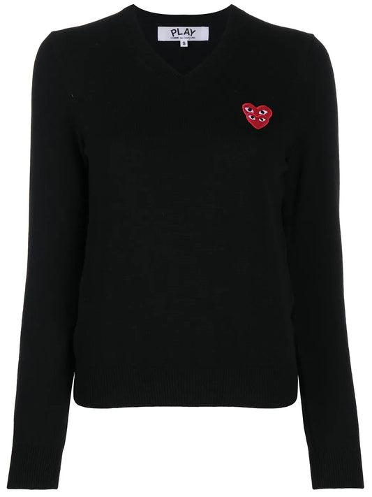 V-Neck Overlapping Heart Top