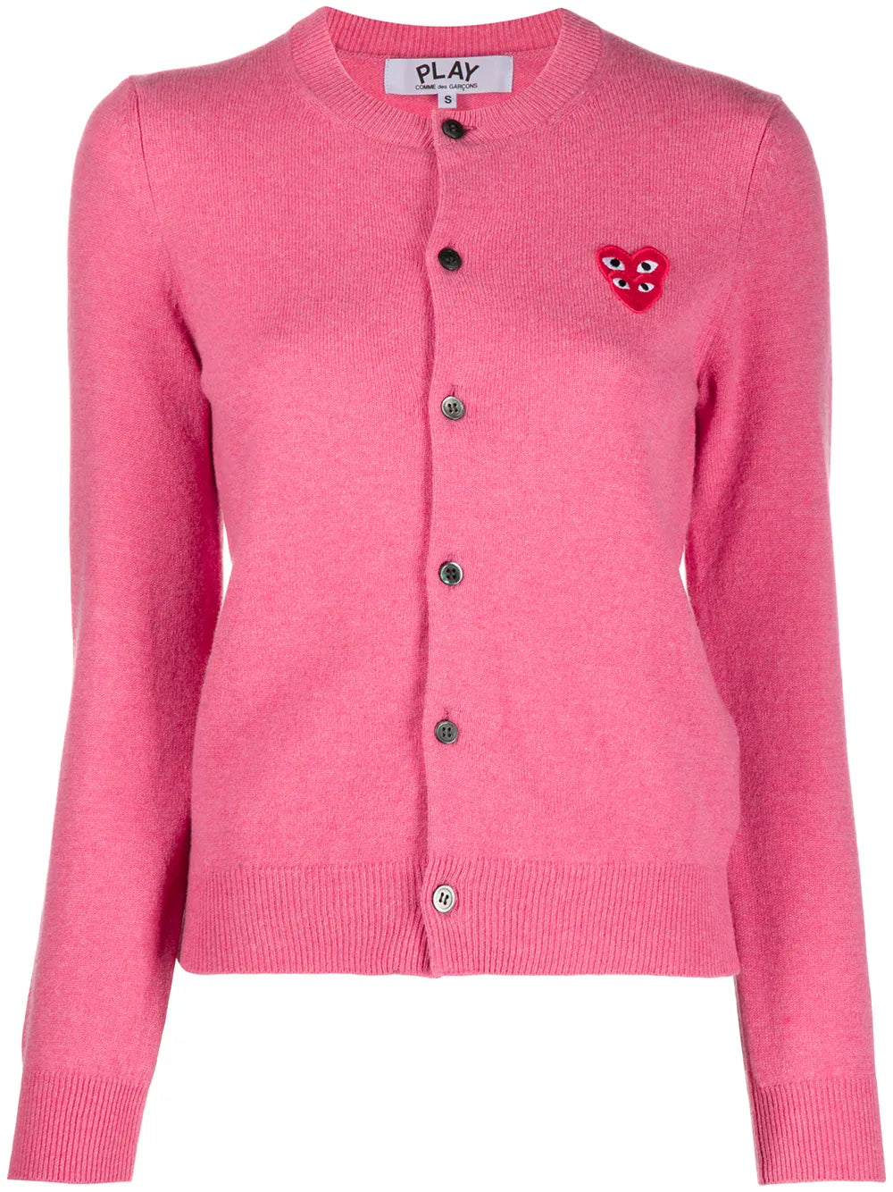 Overlapping Heart Wool Cardigan