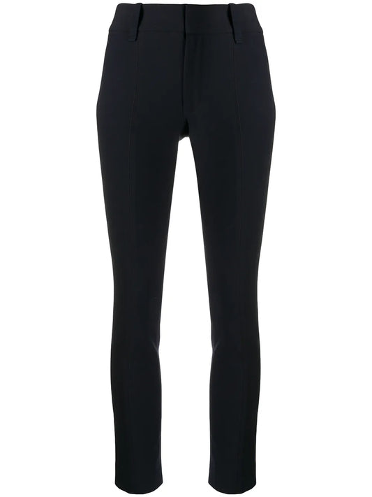 High-Waist Cropped Skinny Trousers
