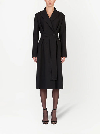 Belted Double-Breasted Coat