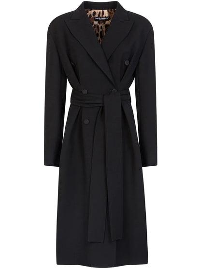 Belted Double-Breasted Coat
