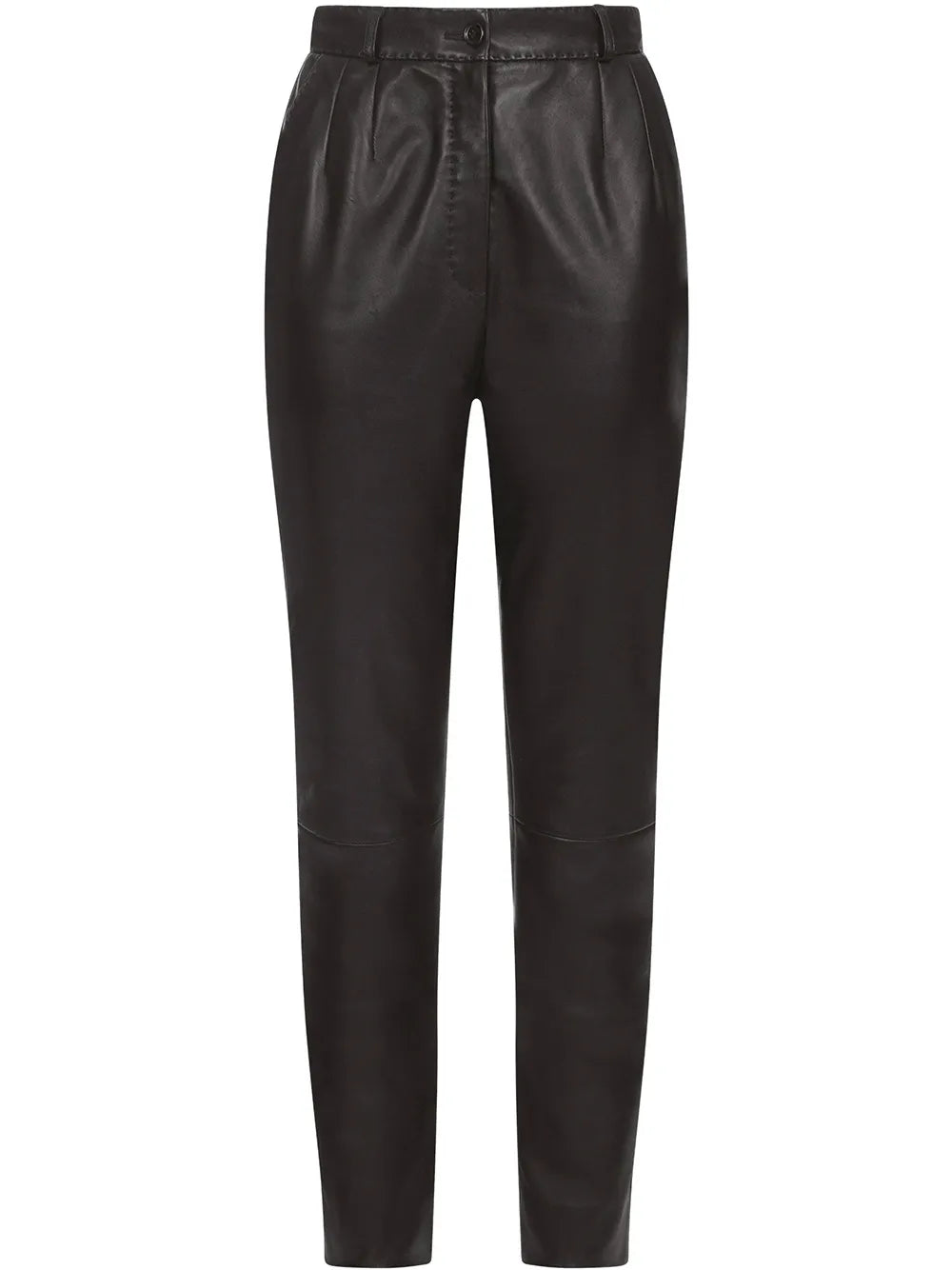 Dar-Detail Plongé Leather Trousers