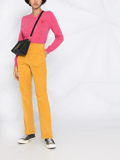 V-Neck Overlapping Heart Top
