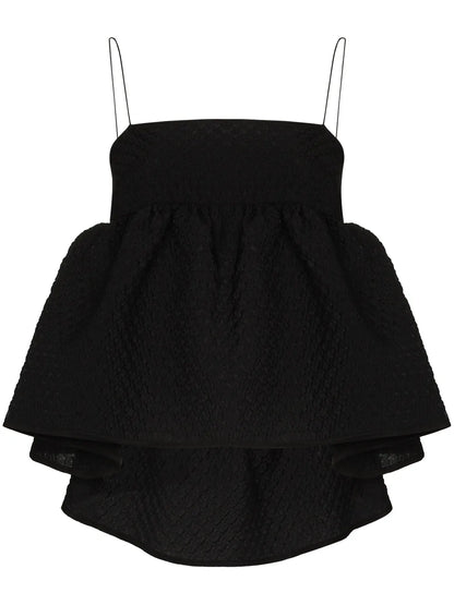 Selena Ruffled Textured Top