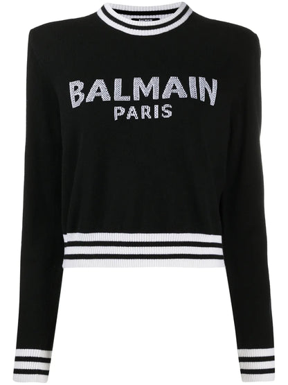 Intarsia-Knit Logo Jumper