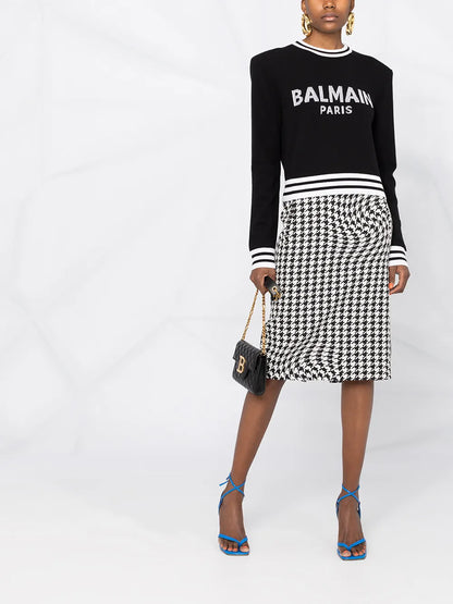Intarsia-Knit Logo Jumper