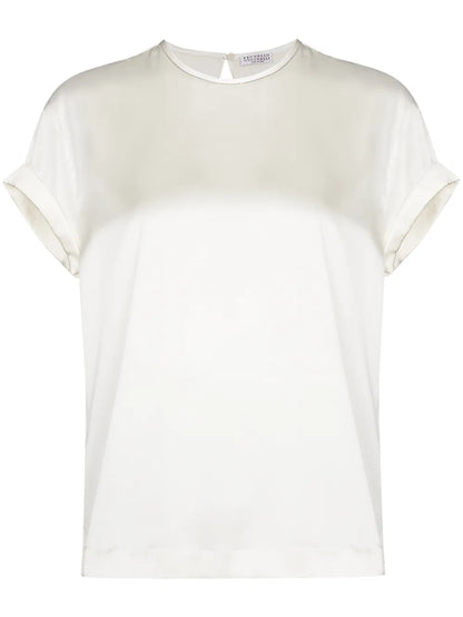 Silk Crew-Neck T-Shirt