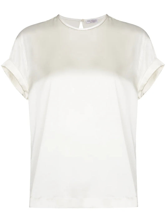 Silk Crew-Neck T-Shirt