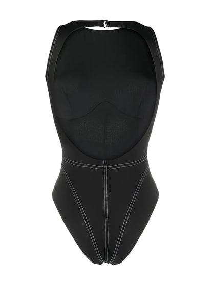 Open-Back One-Piece Swimsuit