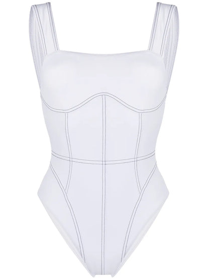 Scoop-Back One-Piece Swimsuit
