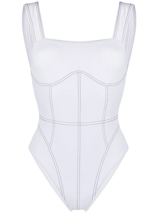 Scoop-Back One-Piece Swimsuit