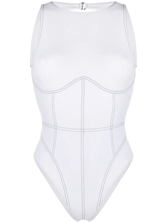 Open-Back One-Piece Swimsuit