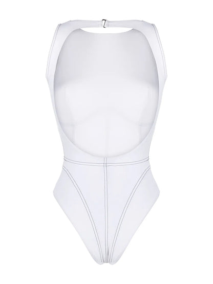 Open-Back One-Piece Swimsuit