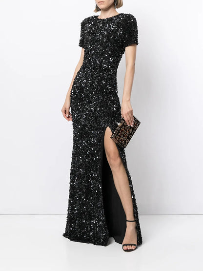 Nixie Sequin-Embellished Gown