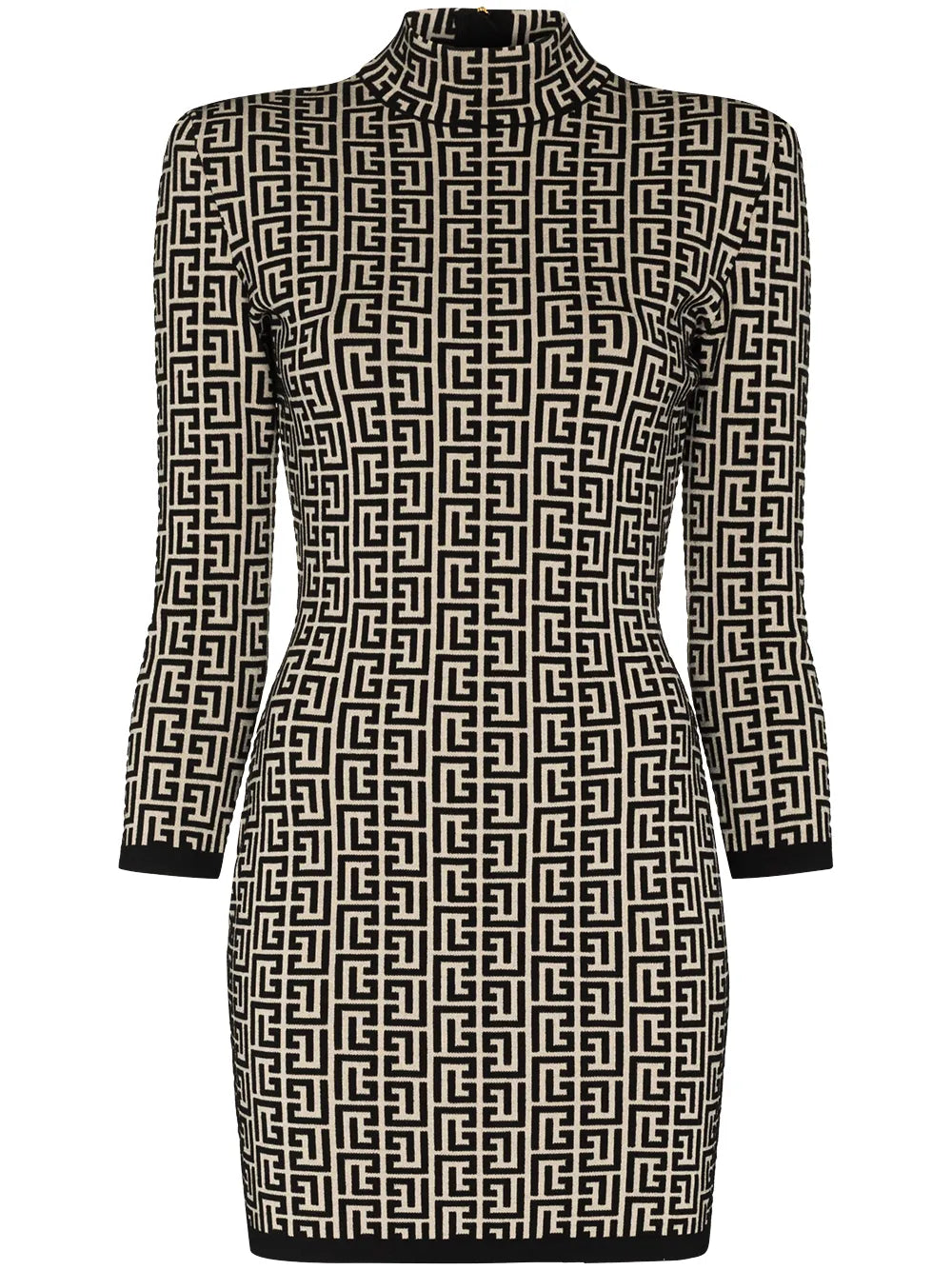 Monogram-Jacquard Knitted Mini Dress