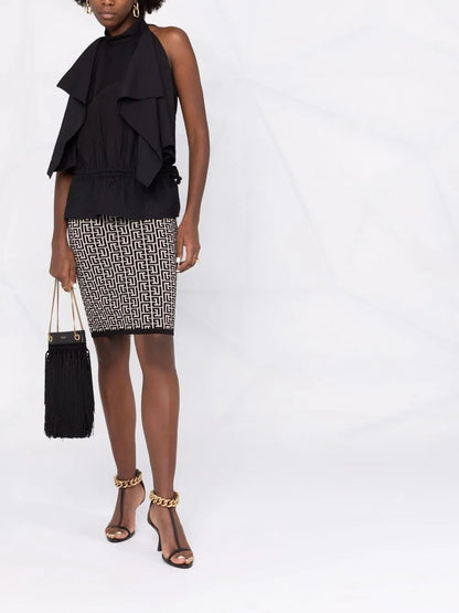 Monogram Jacquard Skirt