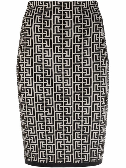 Monogram Jacquard Skirt