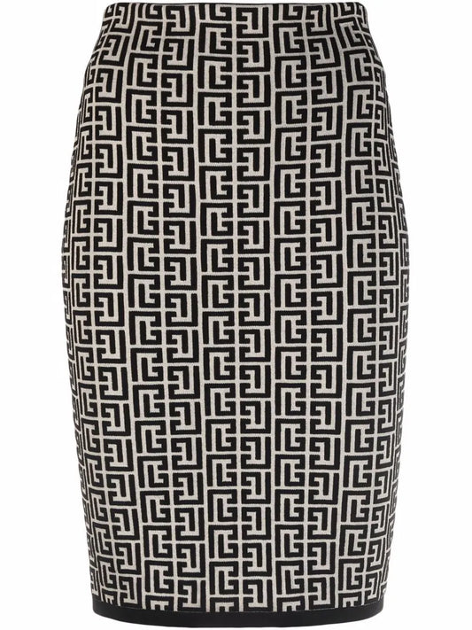Monogram Jacquard Skirt