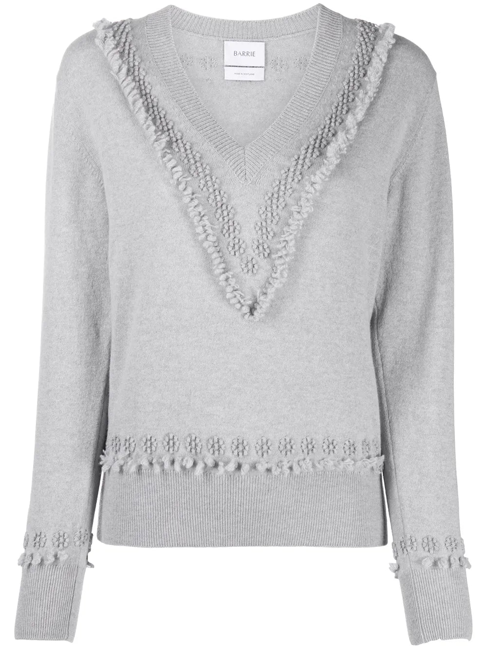 Floral Embroidered V-Neck Jumper