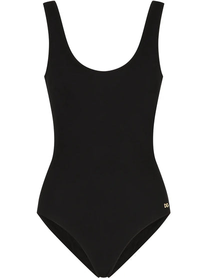 Logo-Tag Scoop-Back Swimsuit