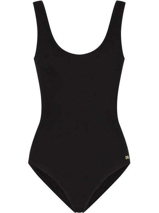 Logo-Tag Scoop-Back Swimsuit