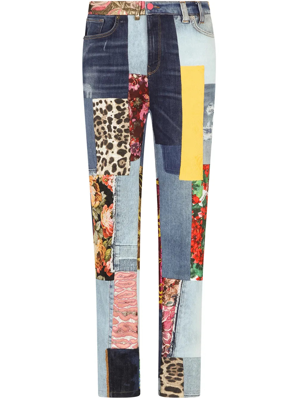 Patchwork Skinny Jeans