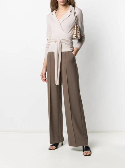 Wrap-Style Cashmere Top