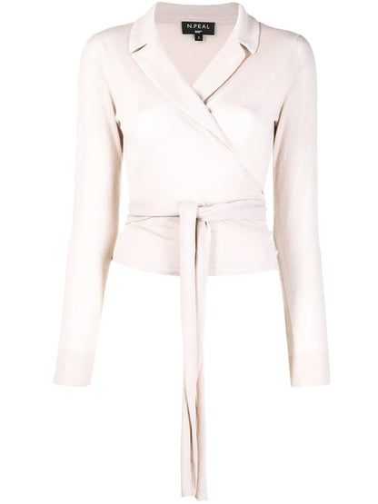 Wrap-Style Cashmere Top
