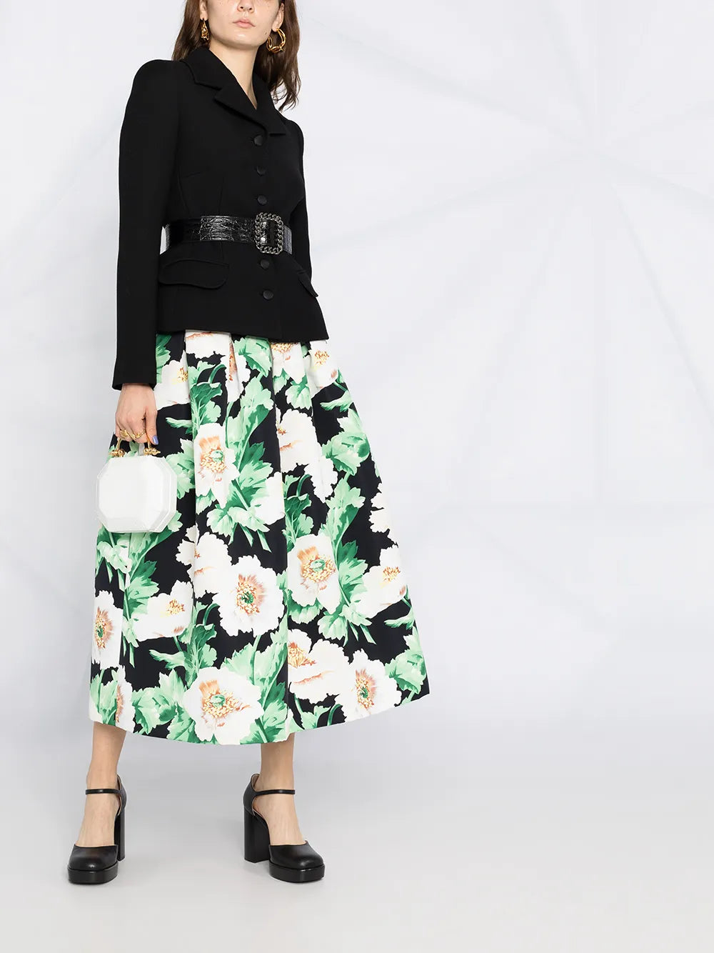 Fitted Peplum-Hem Jacket