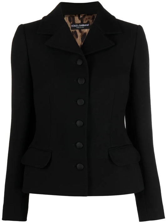 Fitted Peplum-Hem Jacket