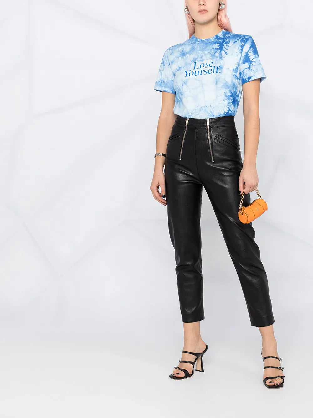 Slogan Print Tie-Dye T-Shirt