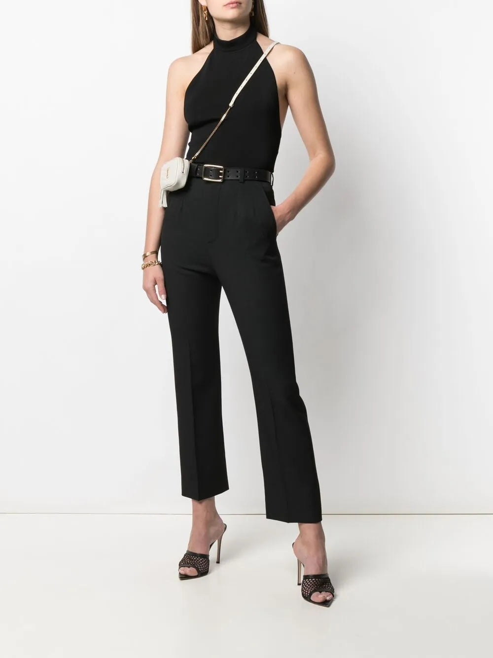 High-Waisted Tailored Trousers