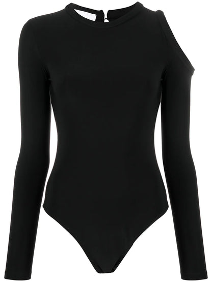 Cut-Detail Long Sleeve Bodysuit
