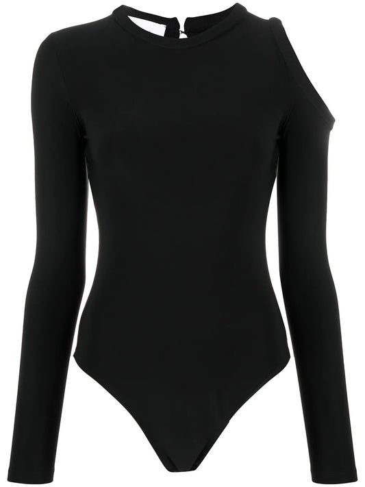 Cut-Detail Long Sleeve Bodysuit