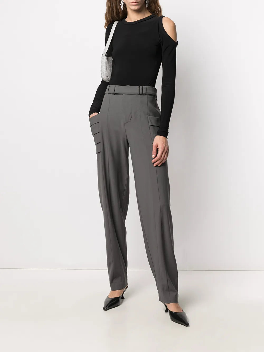 Cut-Detail Long Sleeve Bodysuit