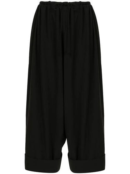 Wide-Leg Cropped Trousers