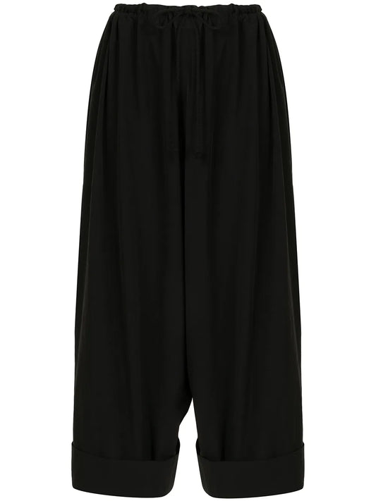Wide-Leg Cropped Trousers