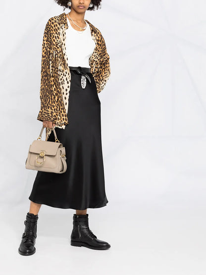 Silk Midi Skirt