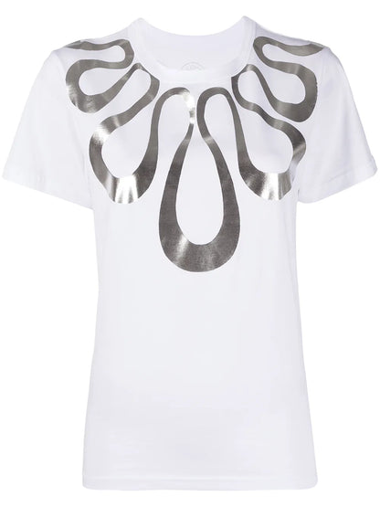 Metallic Graphic-Print T-Shirt