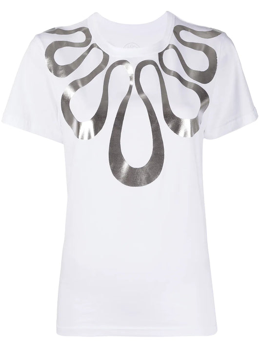 Metallic Graphic-Print T-Shirt