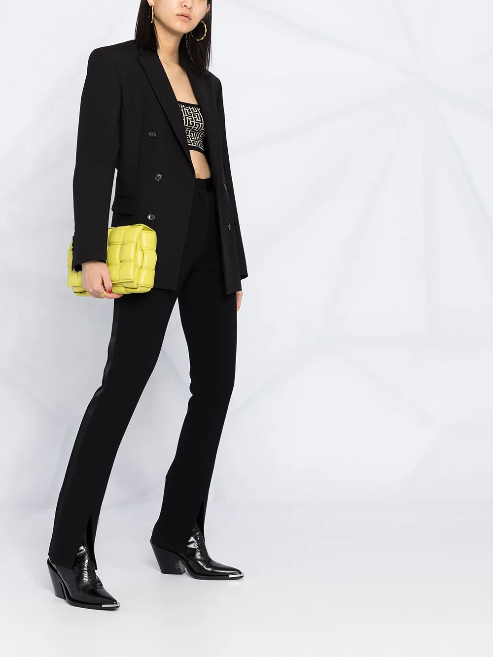 Cropped Monogram Jacquard Vest Top