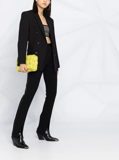 Cropped Monogram Jacquard Vest Top