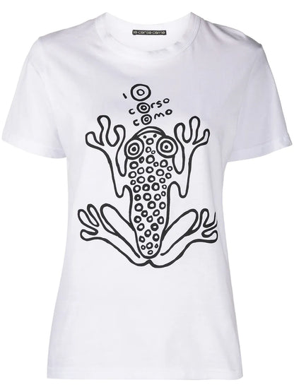 Frog-Print Short-Sleeved T-Shirt