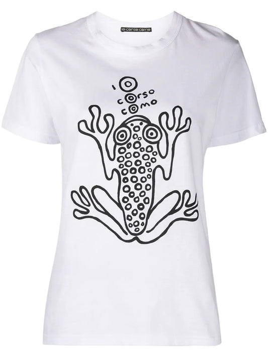 Frog-Print Short-Sleeved T-Shirt