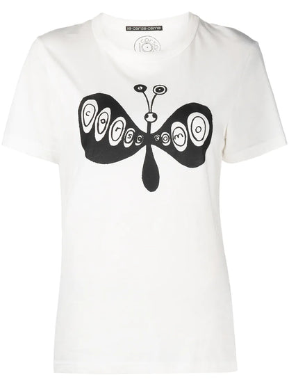 Butterfly-Print Short-Sleeved T-Shirt